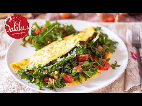 Omelette mit Rucola und Tomate lecker und schnell selber machen I Low Carb Rezept