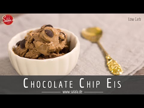 Chocolate Chip Eis ohne Zucker Rezept mit Eismaschine Ibywind YF700 Low Carb