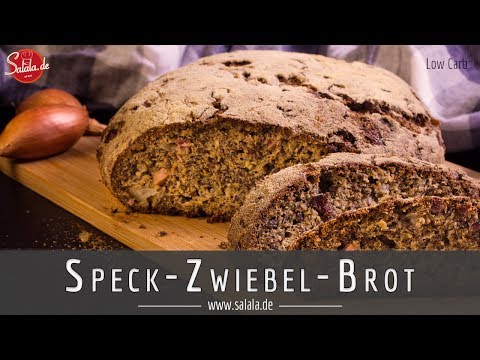Speck Zwiebel Brot Low Carb ohne Mehl Rezept