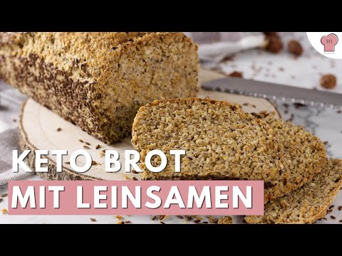 Nur 1 g KH pro Scheibe 😍 Kerniges Leinsamenbrot mit Haselnüssen ohne Mehl // Keto Rezept