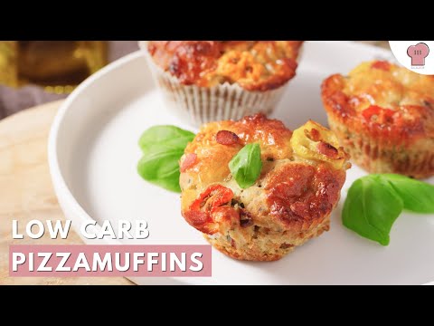 Pizzamuffins 😋 ohne Mehl // Low Carb Rezept