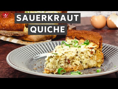 Sauerkraut Quiche 😍 // KETO Rezept mit Mürbeteig // Schnelles Low Carb Rezept