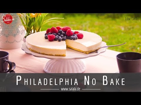 Philadelphia Torte No Bake Kühlschranktorte ohne Zucker ohne Mehl Low Carb