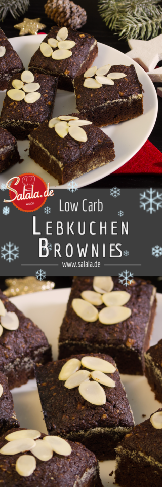 Lebkuchen Brownies - Low Carb und glutenfrei • salala.de
