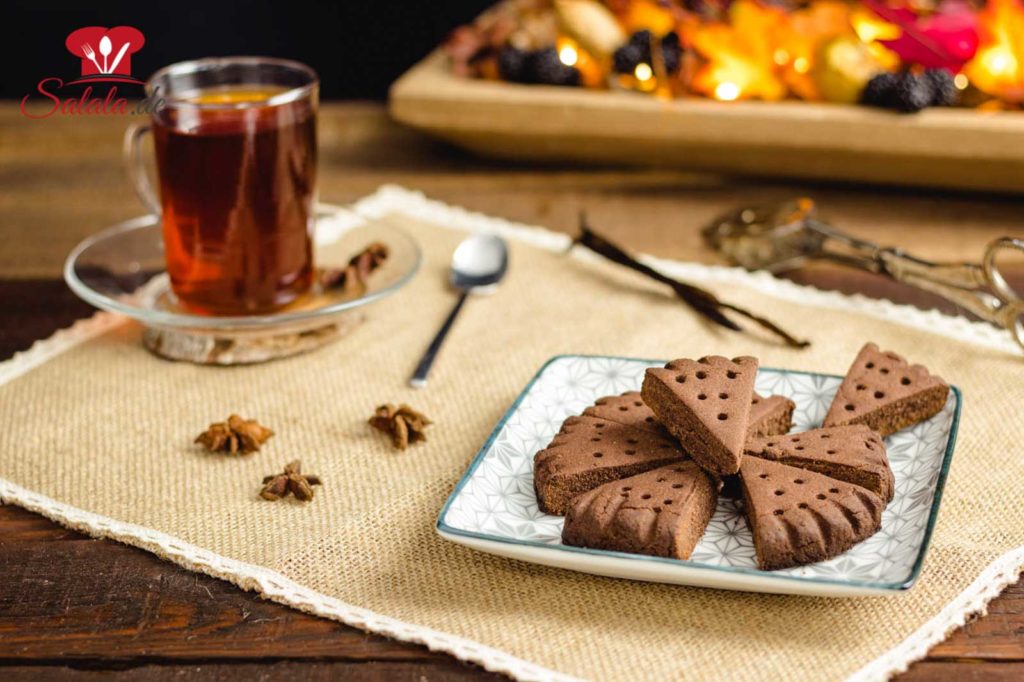 Keto Shortbread mit Kakao aus nur 4 Zutaten und 1 g KH pro Stück I glutenfreies Rezept