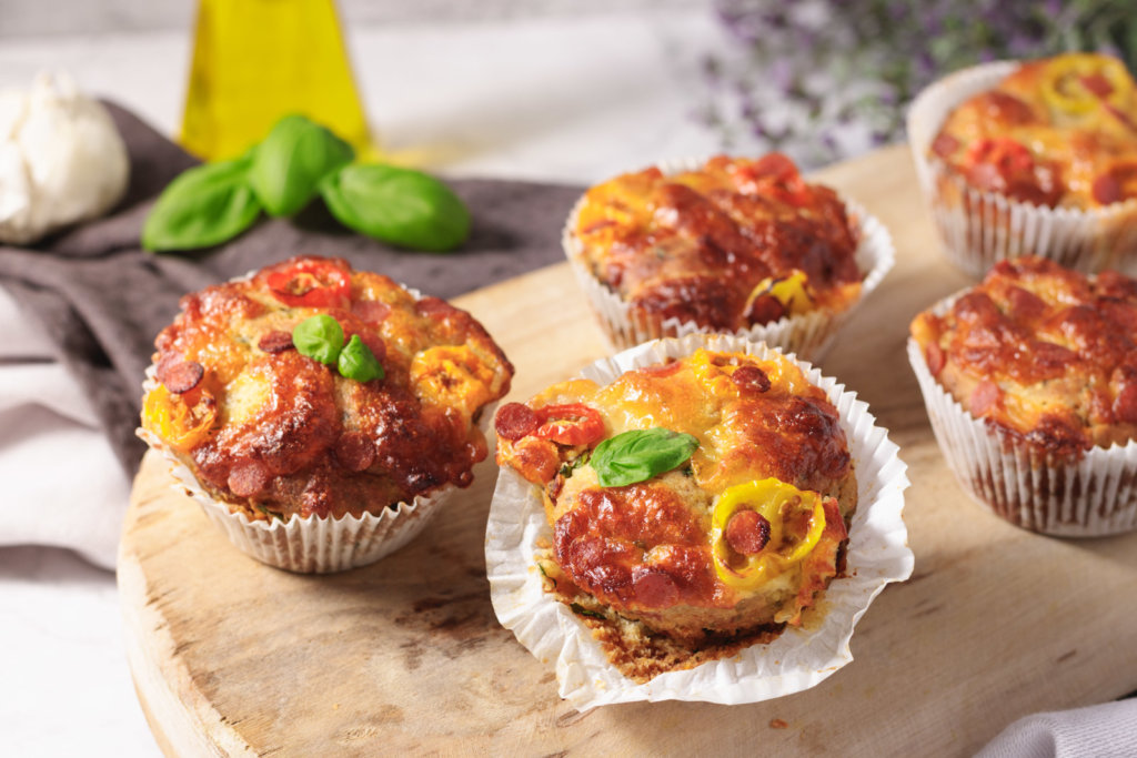 Pizzamuffins Low Carb Rezept