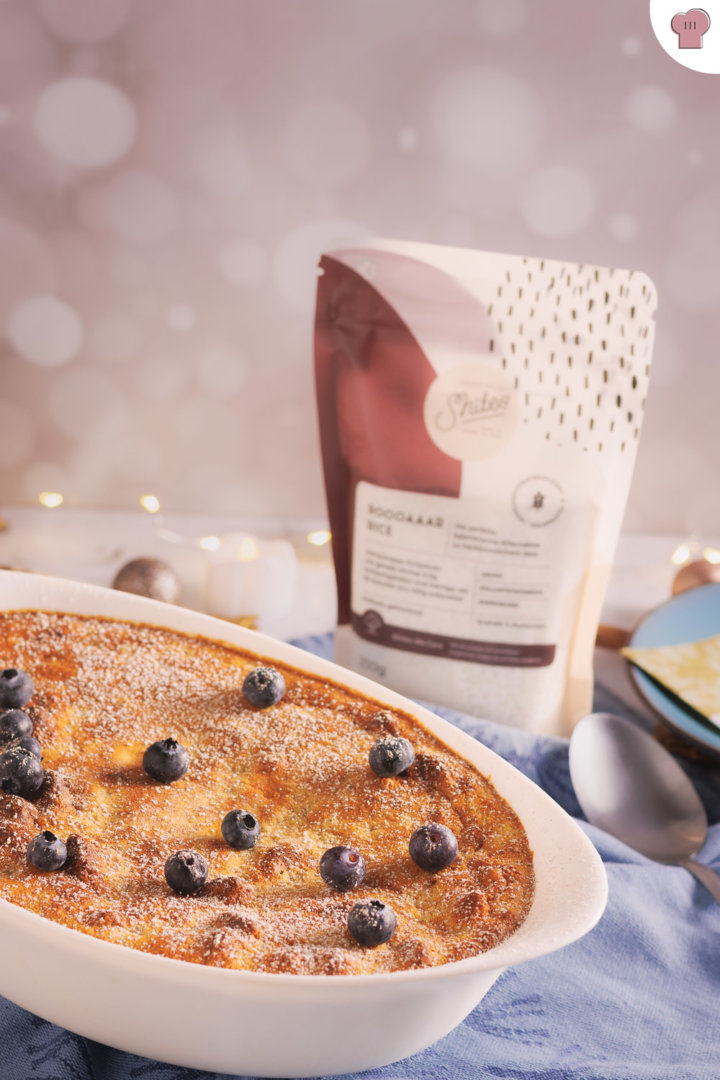 Konjak Milchreisauflauf mit Quark und Beeren • salala.de