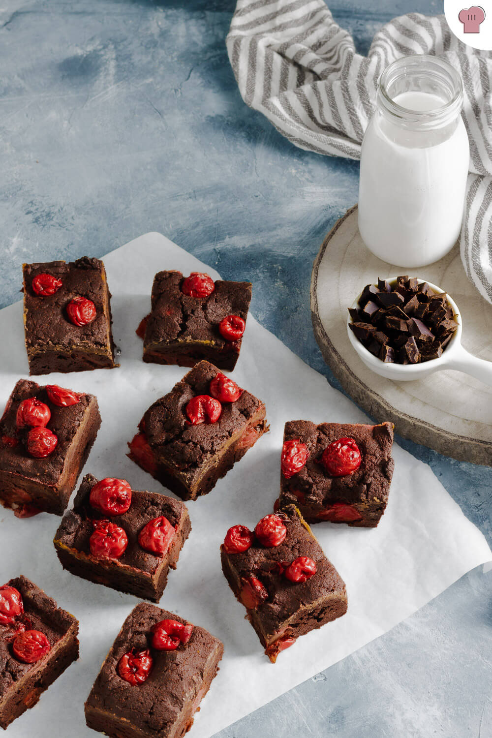 Schoko-Brownies mit Kirschen • salala.de