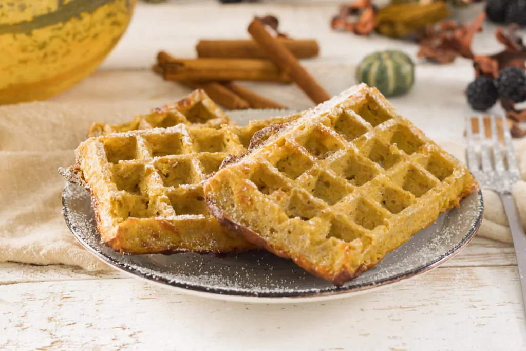 Kürbis Chaffle Keto Waffel