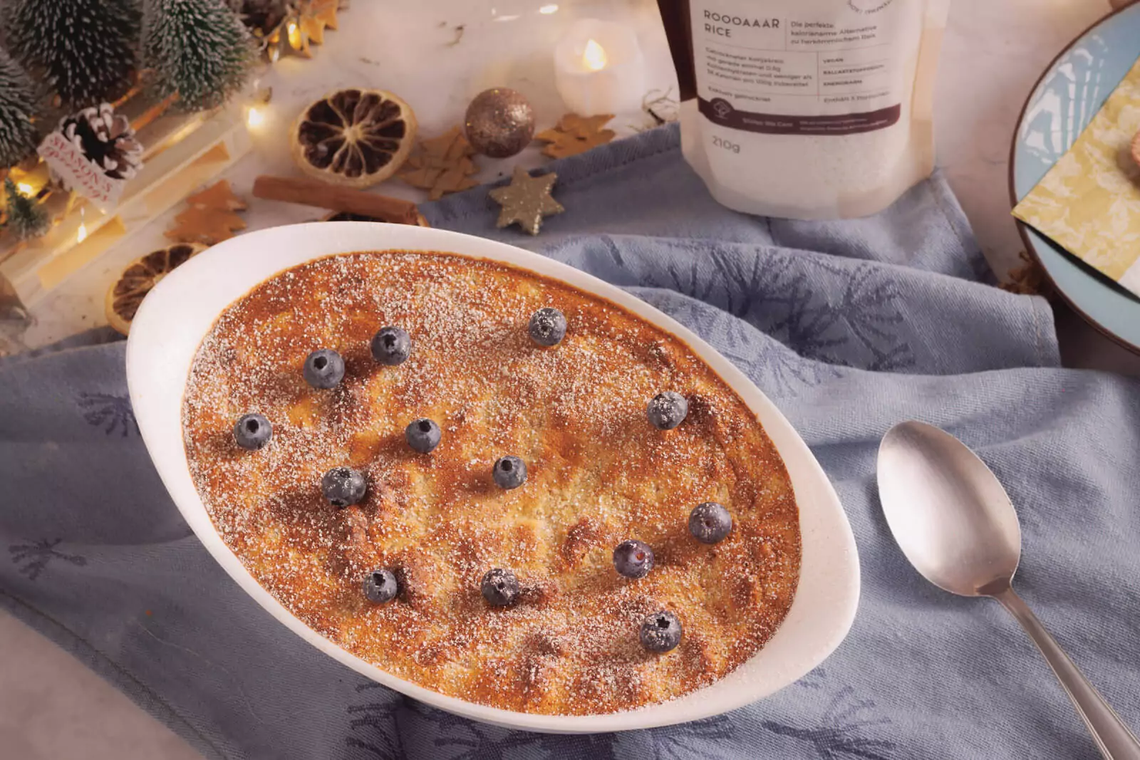 Zuckerfreier Milchreisauflauf mit Quark Low Carb aus Shileo Konjak Reis