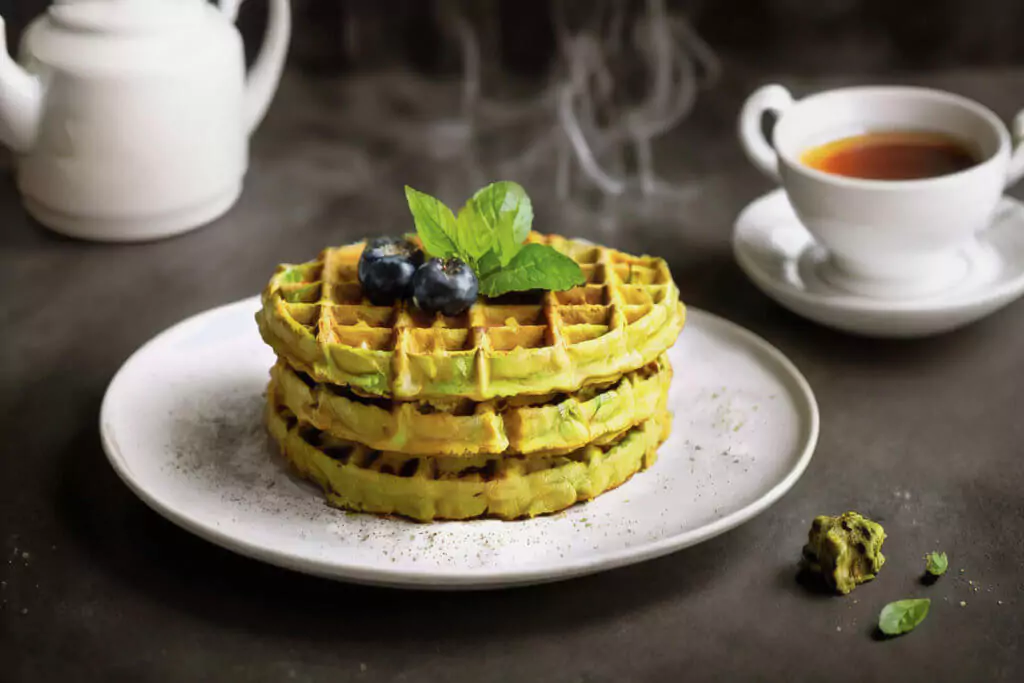 Matcha Chaffles Keto Waffel Rezept